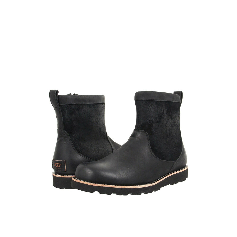 UGG Hendren TL Men's Casual Leather & Suede Winter Boots - Black 9 Medium